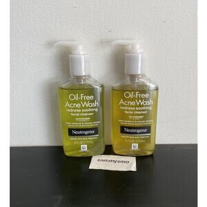 Neutrogena Oil-Free Acne Wash Redness Soothing Facial Cleanser 6oz., x2 SEE DESC